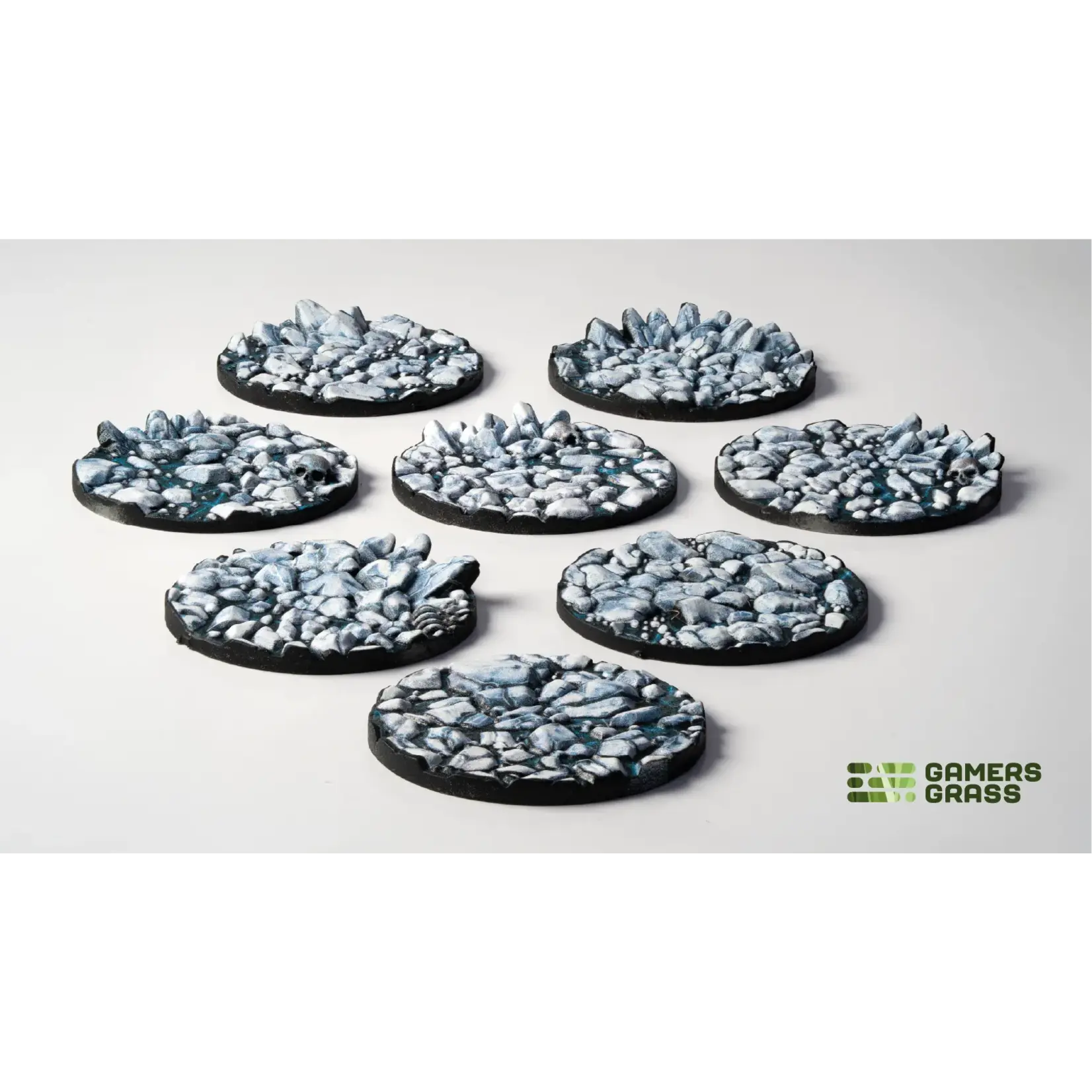 Gamers Grass Frost Lake Bases Pre-Painted (8x 32mm Round)
