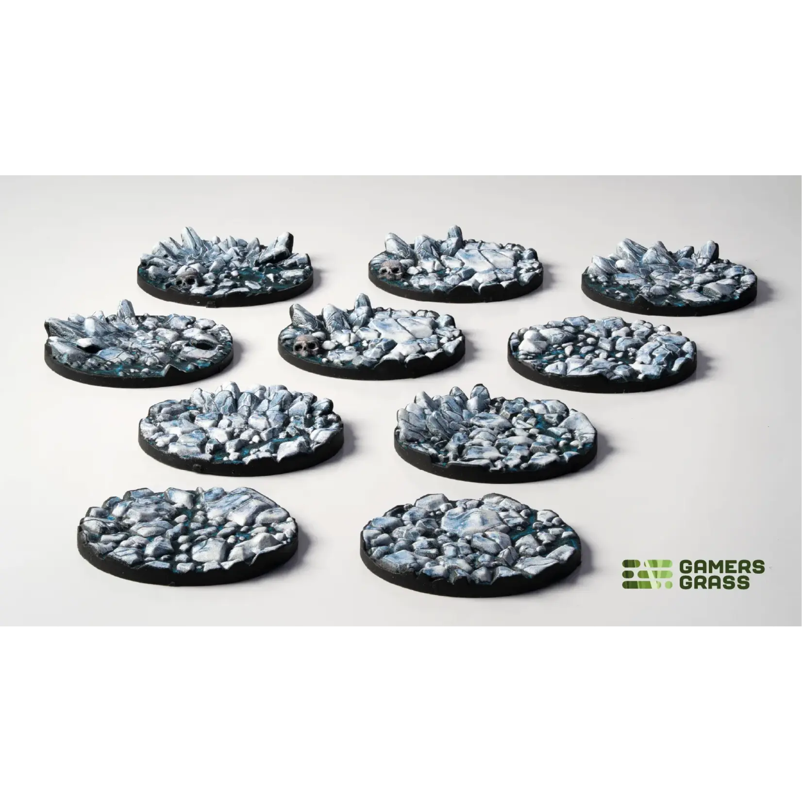 Gamers Grass Frost Lake Bases Pre-Painted (10x 28mm Round)