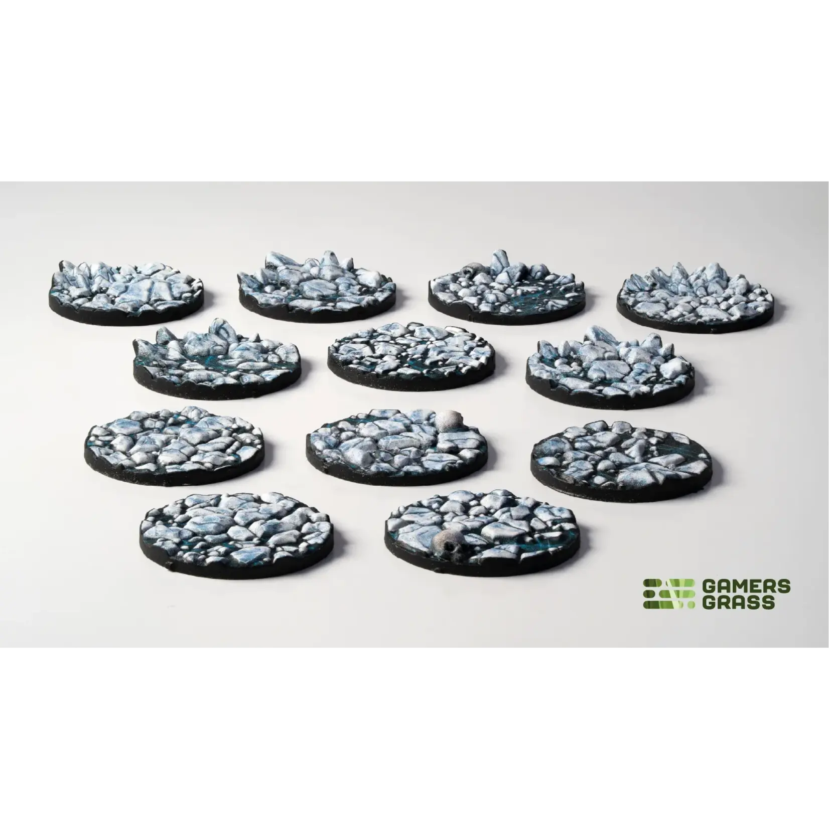 Gamers Grass Frost Lake Bases Pre-Painted (12x 25mm Round)