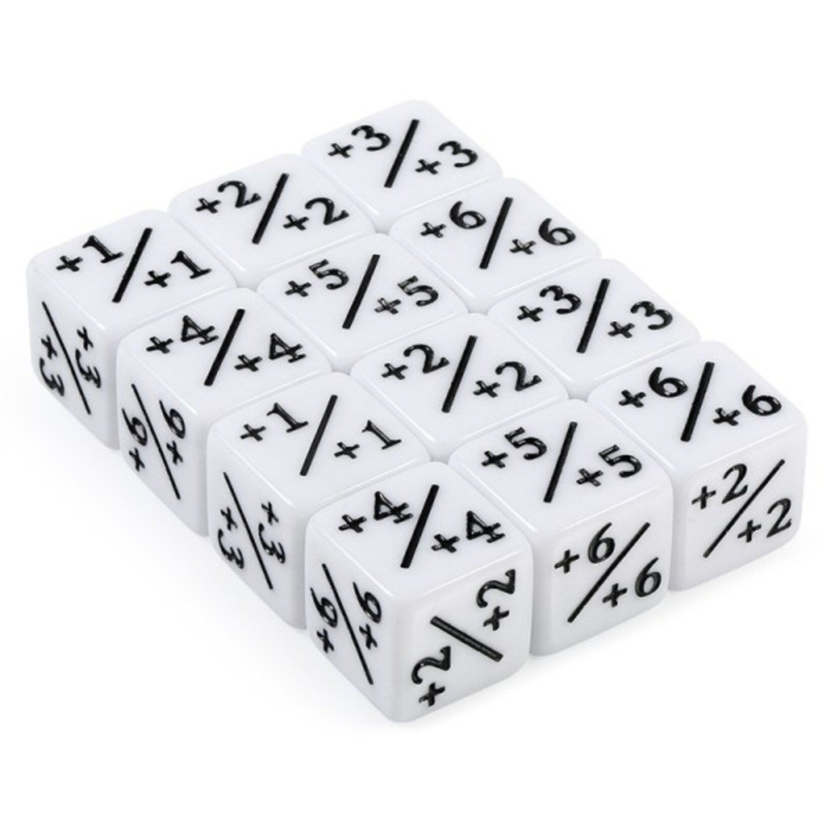 Dice Habit Positive D6 Dice Counters White (12)