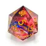 Glass Staff Crit Stones Resin: 33mm D20 Ring of Power **