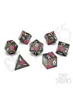 Glass Staff Nighttime Blossom Metal RPG Dice Set