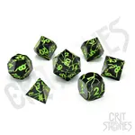 Glass Staff Raving Poison Metal RPG Dice Set