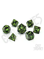 Glass Staff Raving Poison Metal RPG Dice Set