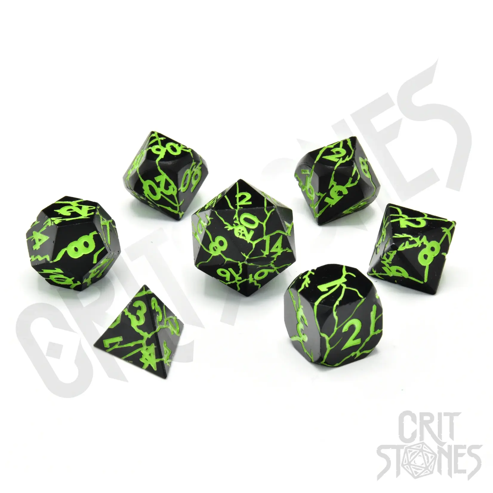 Glass Staff Crit Stones Metal Dice: Raving Poison