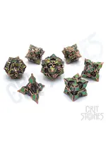 Glass Staff Elfan Woods Metal RPG Dice Set