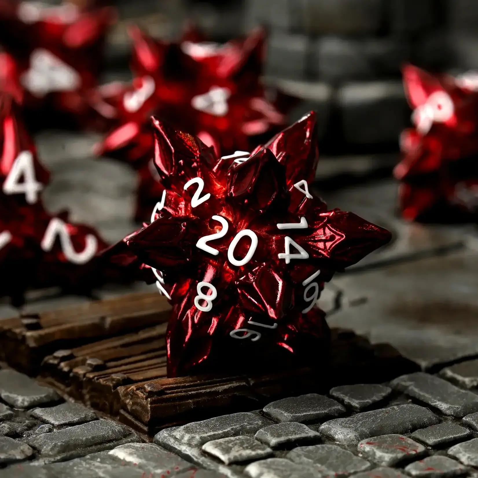 Glass Staff Bane's Inferno Metal RPG Dice Set