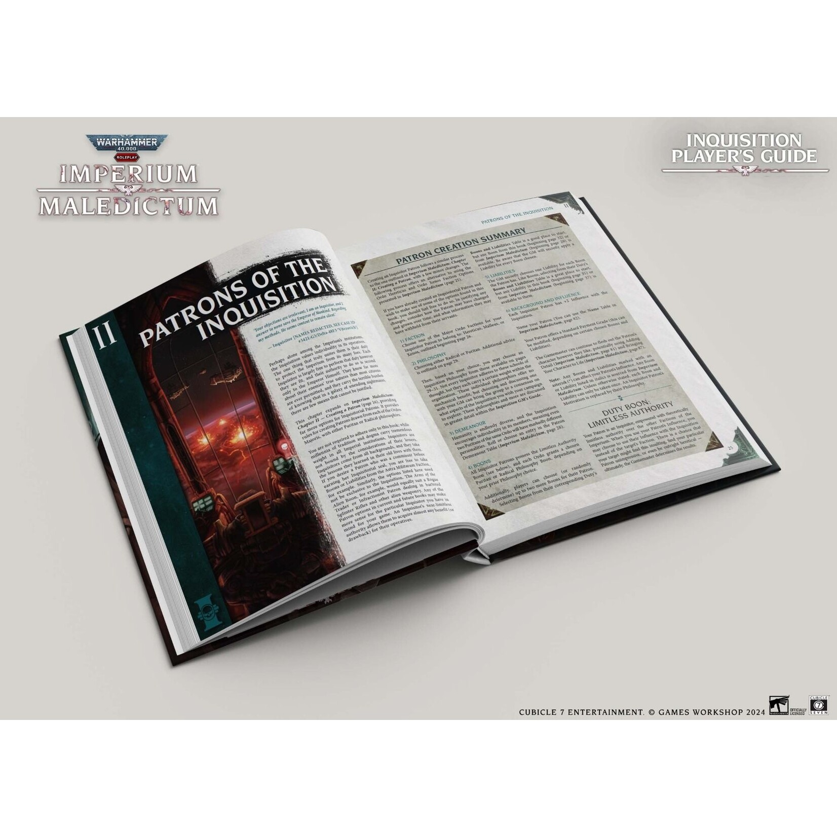 Cubicle 7 Warhammer 40K RPG: Imperium Maledictum Inquisition Players Guide (EN)