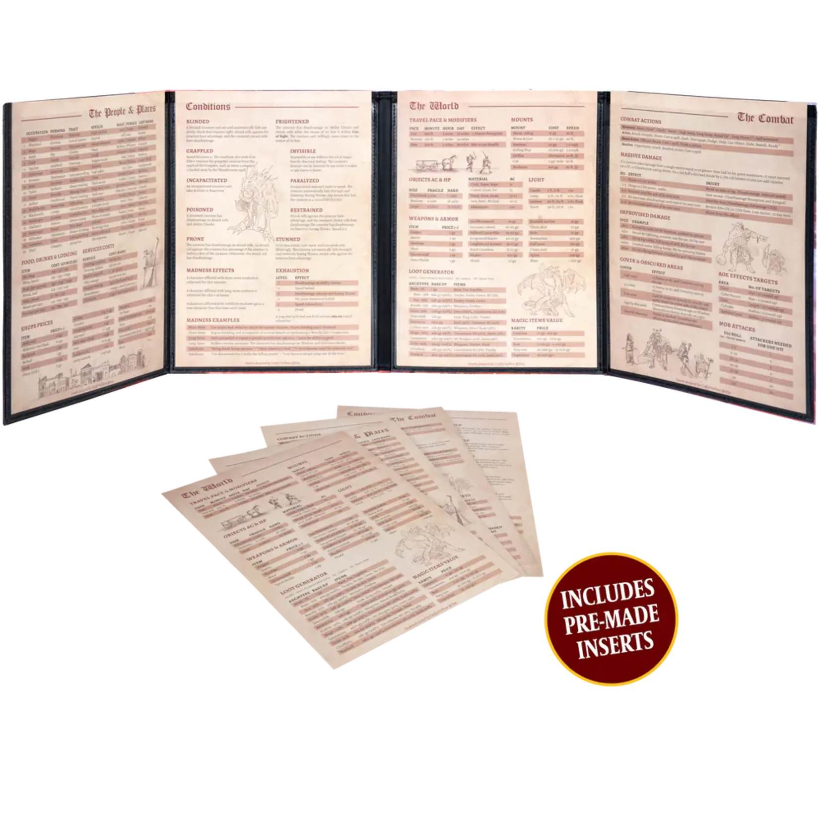 Lynx Full Color Customizable GM Screen