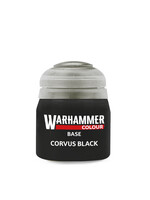 Citadel (Games Workshop) Warhammer Colour Base: Corvus Black (12ml)