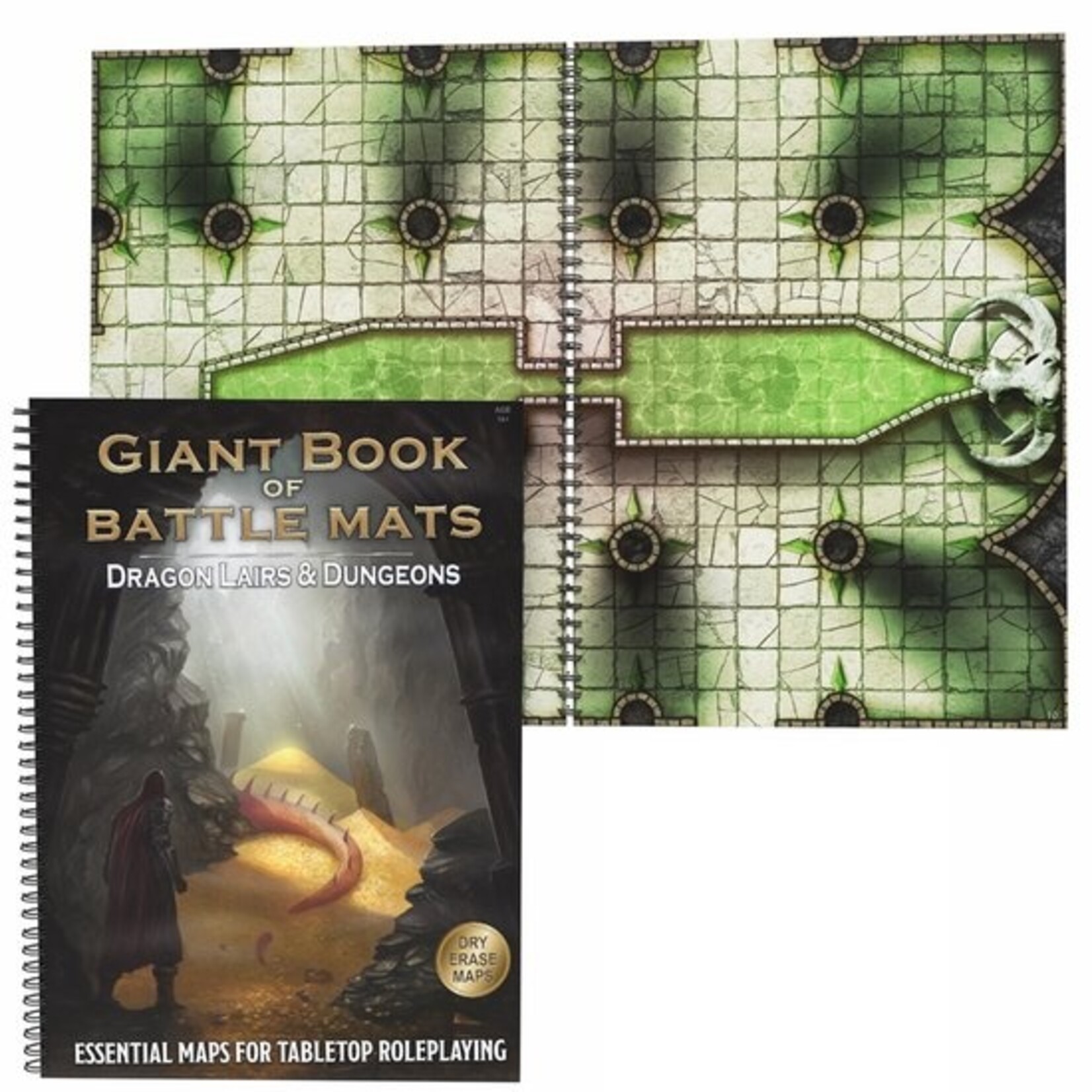 Loke Battlemats Giant Book of Battle Mats: Dragon Lairs & Dungeons