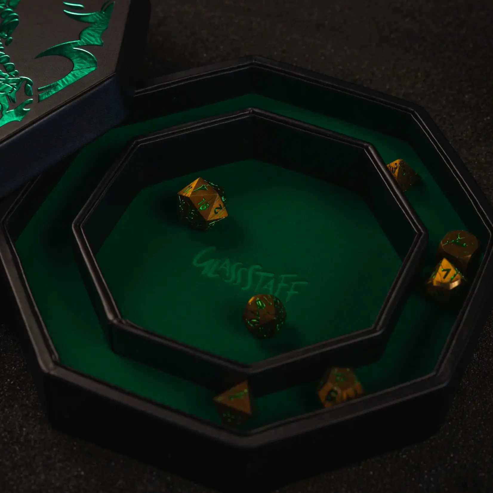 Glass Staff Crit Stones: Dice Arena Green