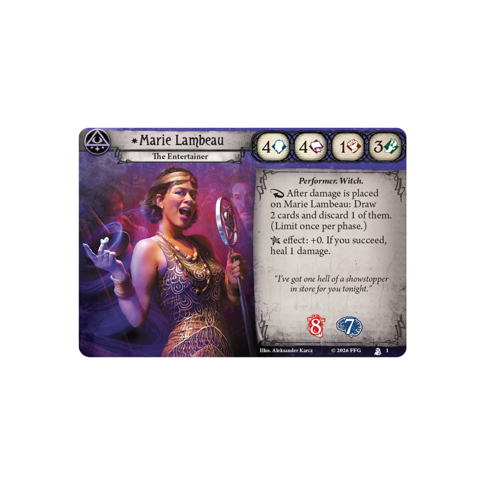 Fantasy Flight Games Arkham Horror LCG Investigator Deck  Marie Lambeau (EN)