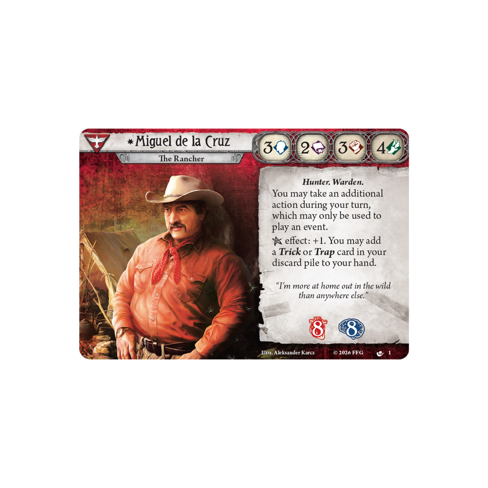 Fantasy Flight Games Arkham Horror LCG Investigator Deck  Miguel de la Cruz (EN)