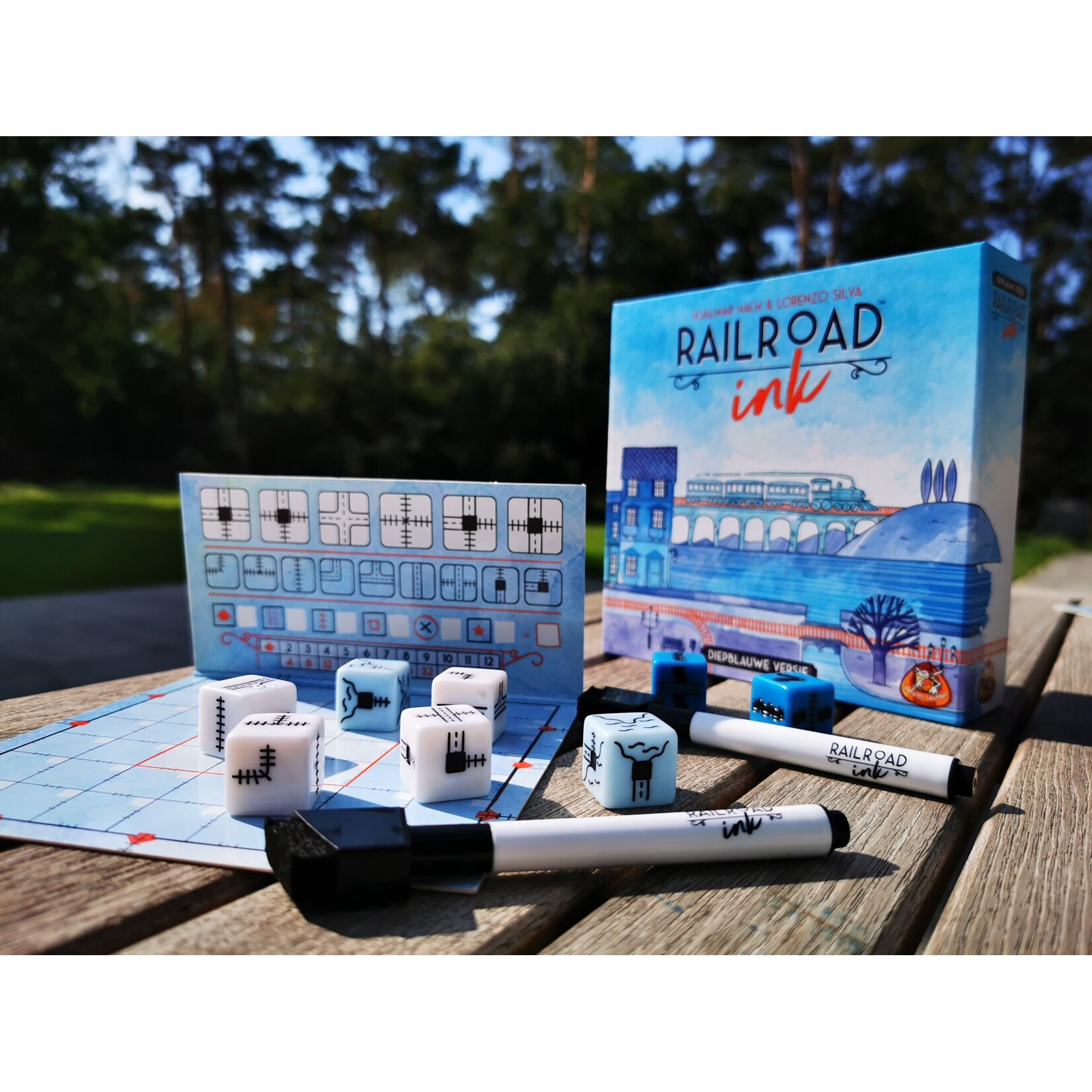 White Goblin Games Railroad Ink: Diepblauw  (NL)