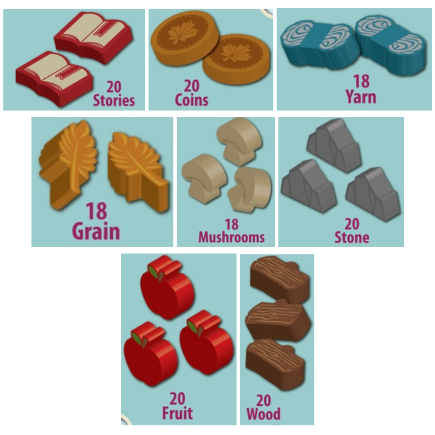 Kids Table Board Gaming Creature Comforts Wooden Bits Upgrade Pack