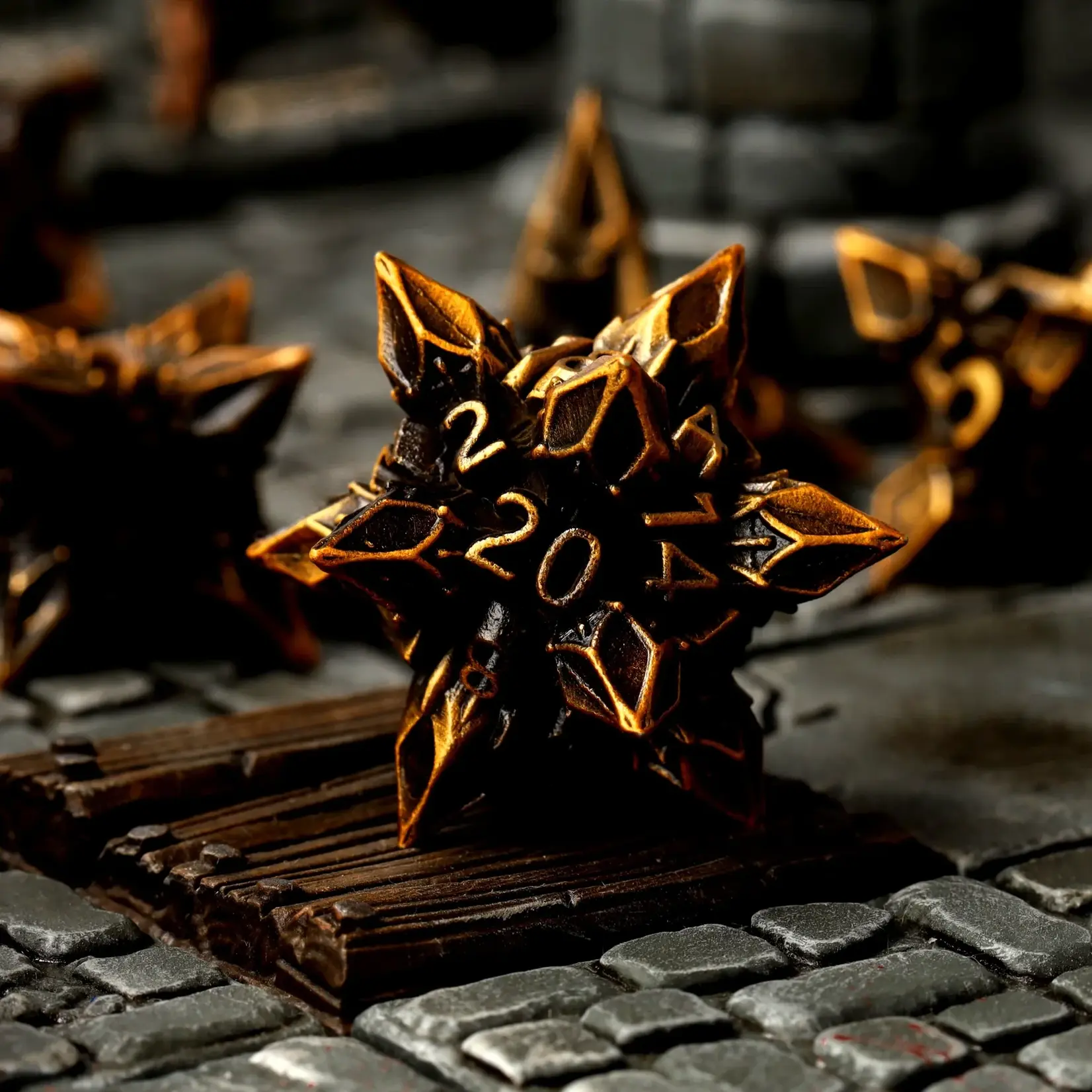 Glass Staff Crit Stones Metal Dice: Dystopian Bane