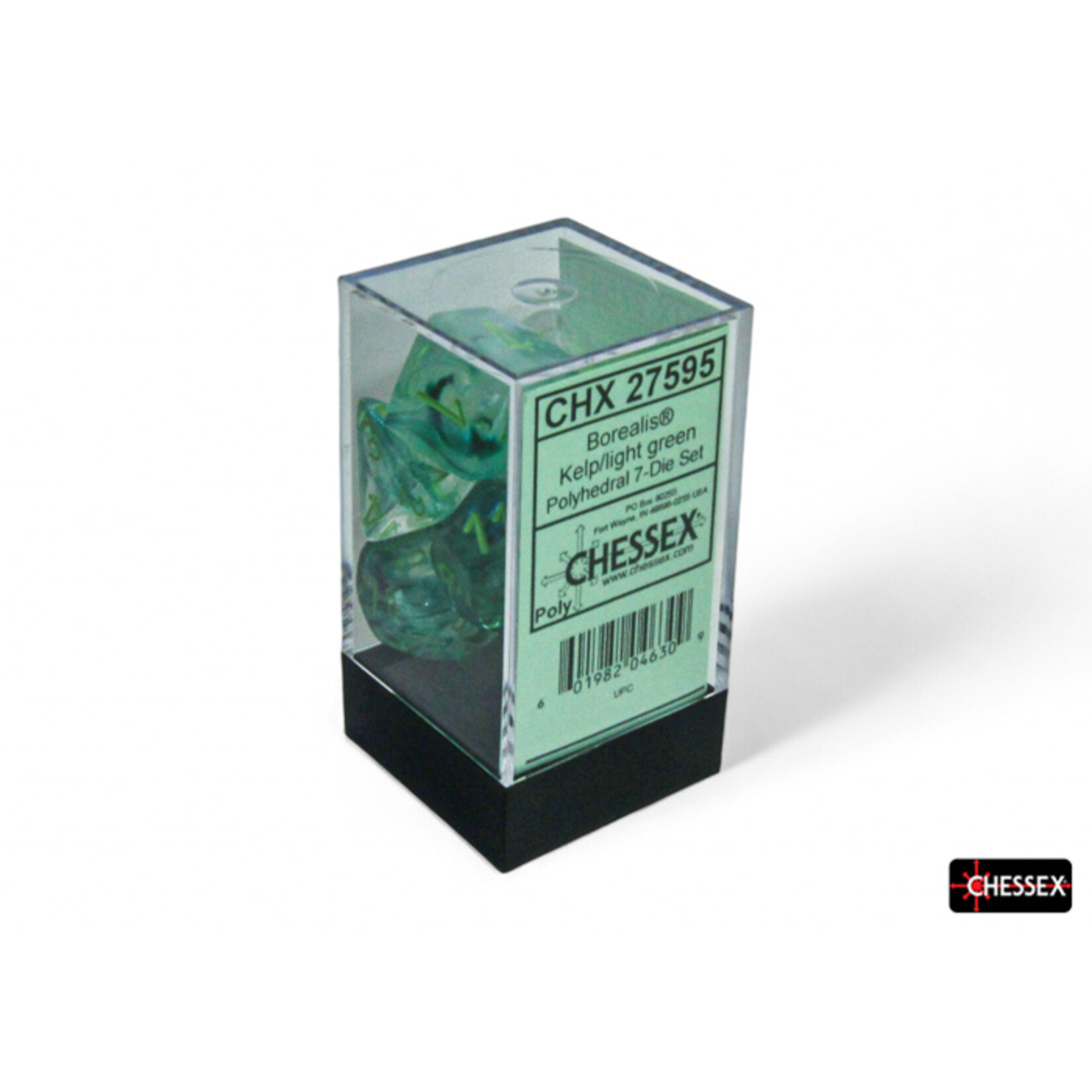 Chessex Chessex 7-Die Set Borealis - Kelp/Light Green