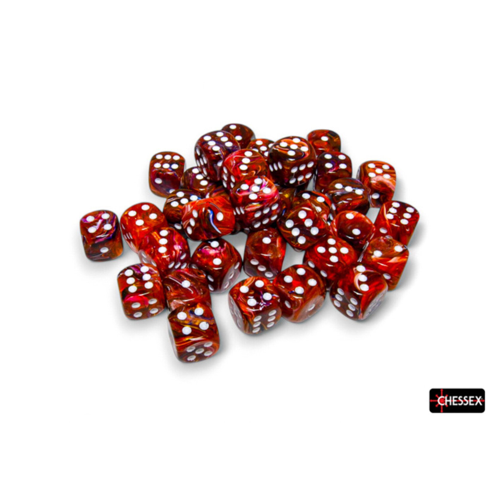 Chessex Chessex 36 x D6 Set Festive 12mm - Symphony/White