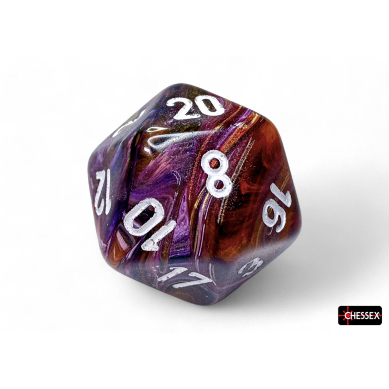 Chessex Chessex 7-Die set Festive - Symphony/White