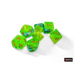 Chessex Chessex 7-Die set Gemini - Plasma Green-Teal/Orange