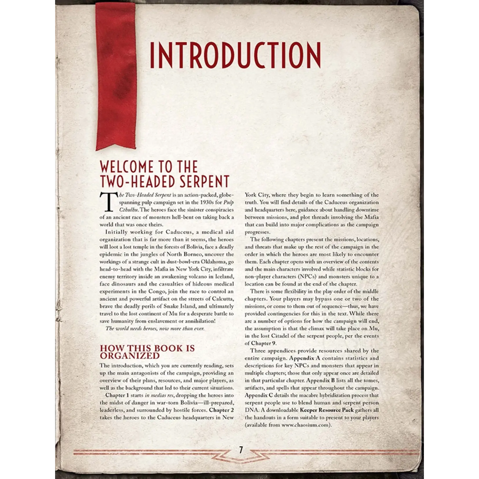 Chaosium Call of Cthulhu RPG: The Two-Headed Serpent (EN)