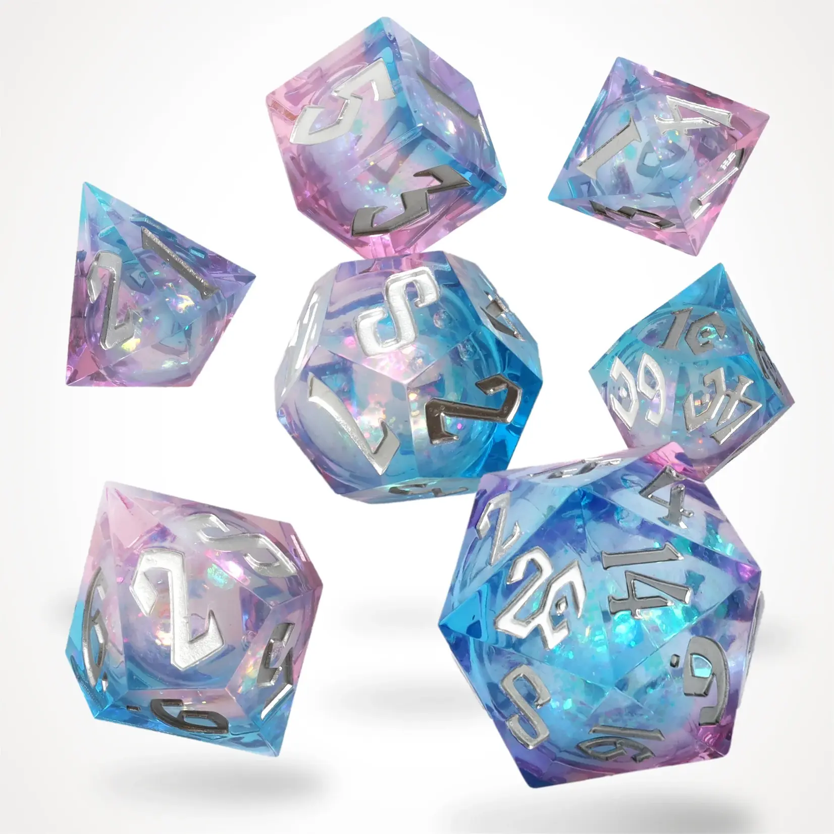 Glass Staff Crit Stones Liquid Core: Pink Ice