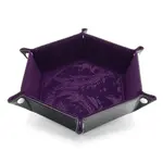 Glass Staff Crit Stones Foldable Dice Tray: Dragon Skin Purple