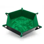 Glass Staff Crit Stones Foldable Dice Tray: Dragon Skin Green