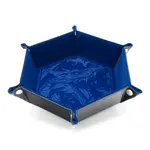 Glass Staff Crit Stones Foldable Dice Tray: Dragon Skin Blue