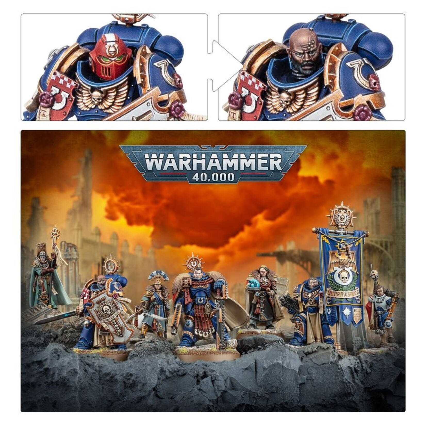 Games Workshop Space Marines Ultramarines Captain Titus & the Wardens of Ultramar