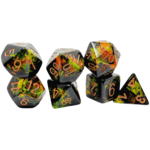 Chessex Chessex 7-Die set Brush - Deep Forest/Gold