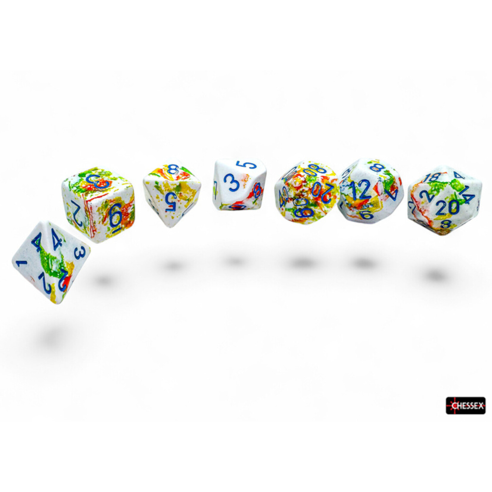 Chessex Chessex 7-Die set Brush - Breezy/Blue