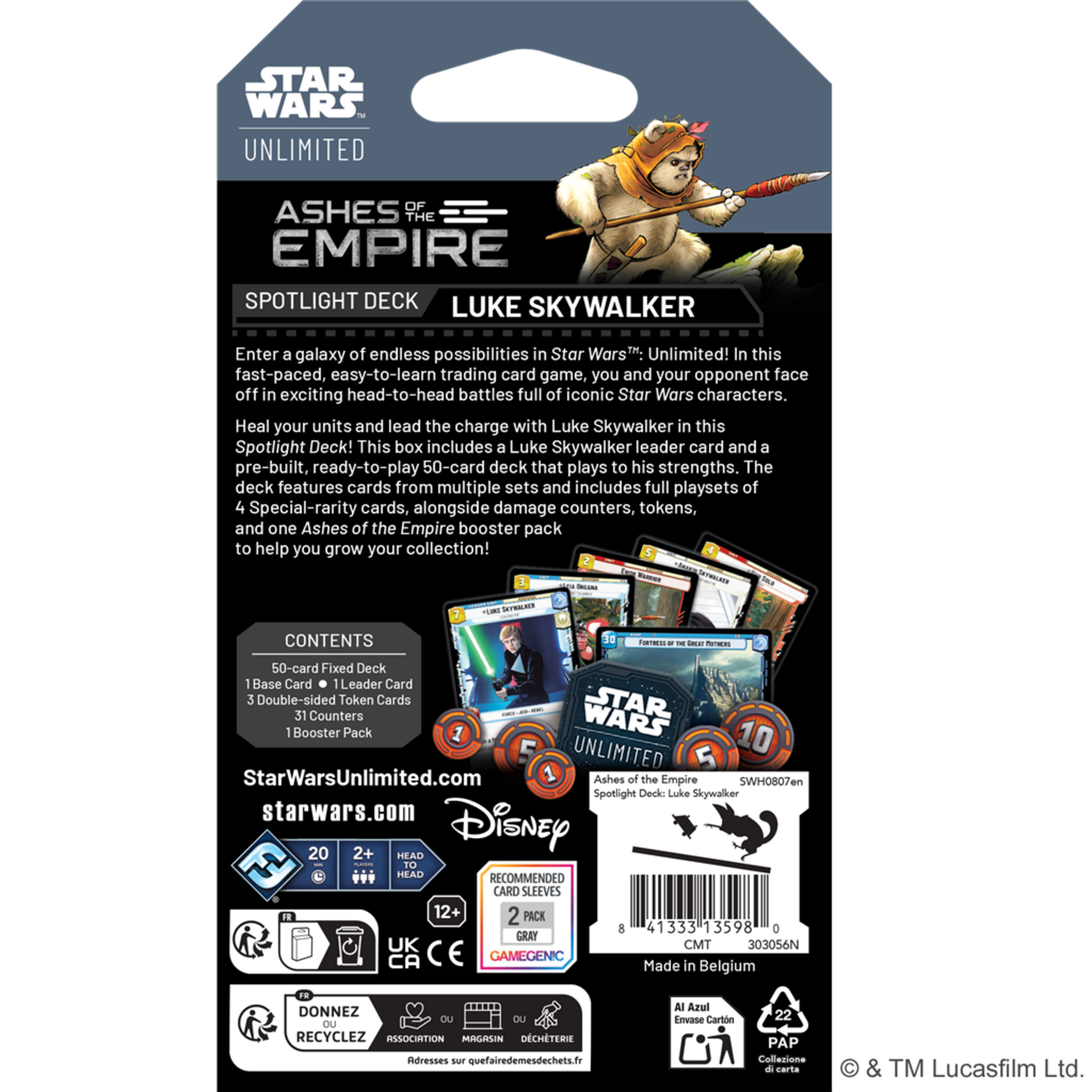 Fantasy Flight Games SWU Ashes of the Empire: Luke Skywalker Spotlight Deck