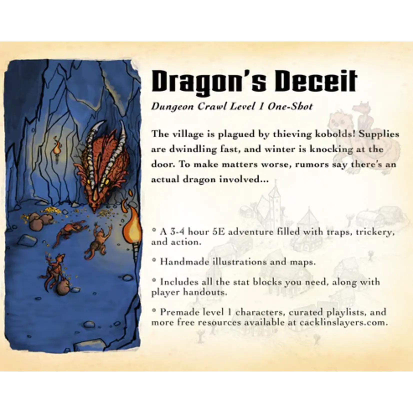 Cacklin Slayers 5e RPG Zineshot: Dragon's Deceit