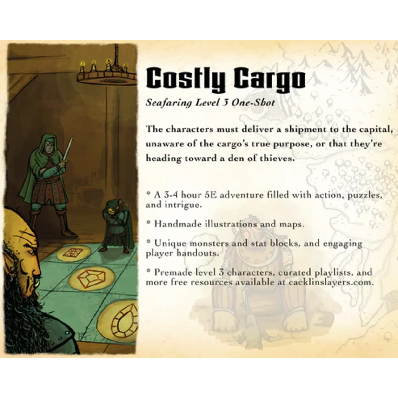Cacklin Slayers 5e RPG Zineshot: Costly Cargo