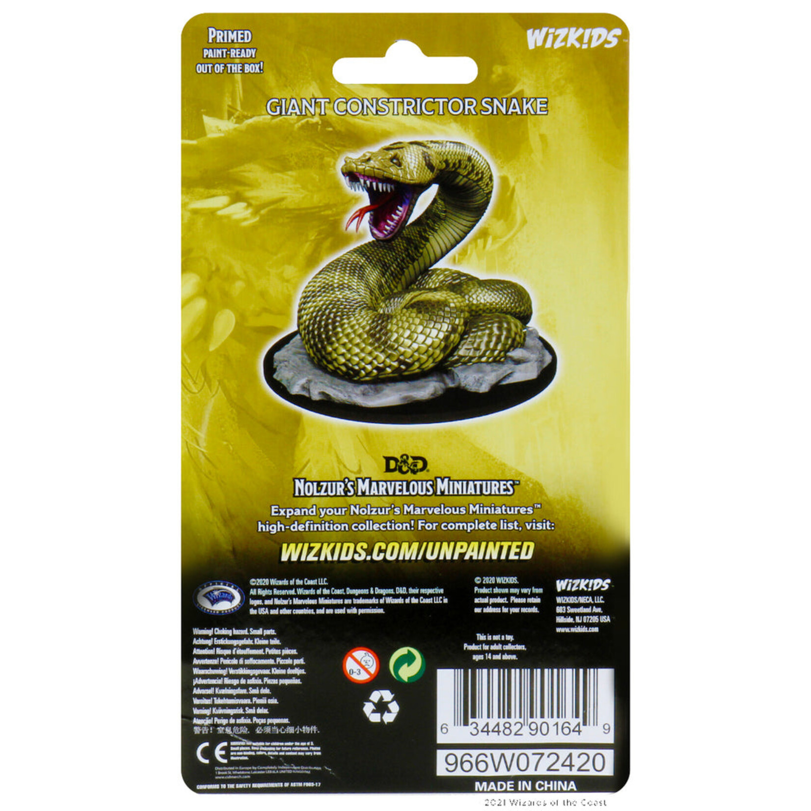 Wizkids D&D Nolzur's Marvelous Miniatures Giant Constrictor Snake