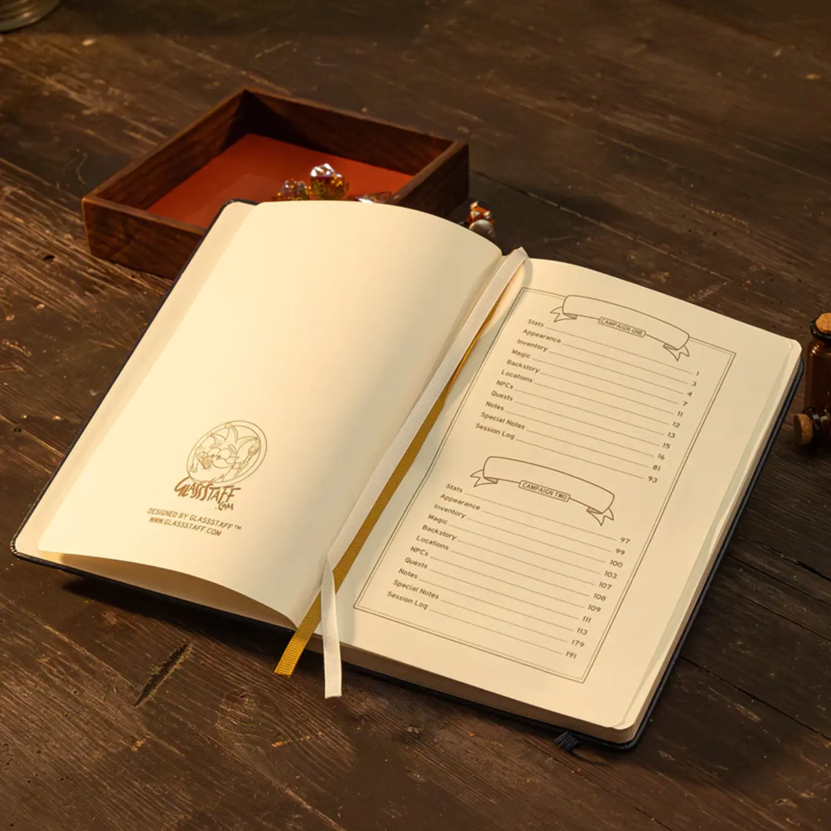 Glass Staff DnD 5e Player Journal Red