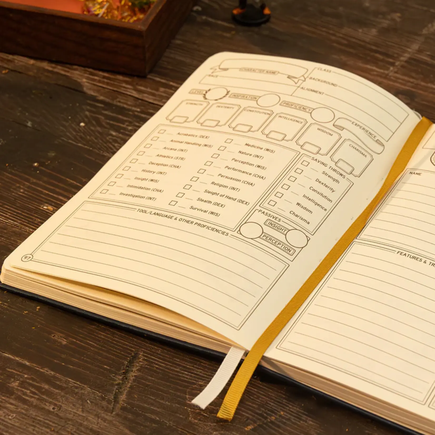 Glass Staff DnD 5e Player Journal Red