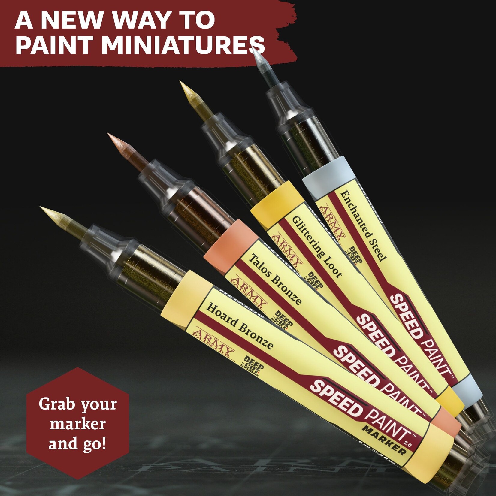 The Army Painter Army Painter Speedpaint Marker Metallics Set (Pre-order)