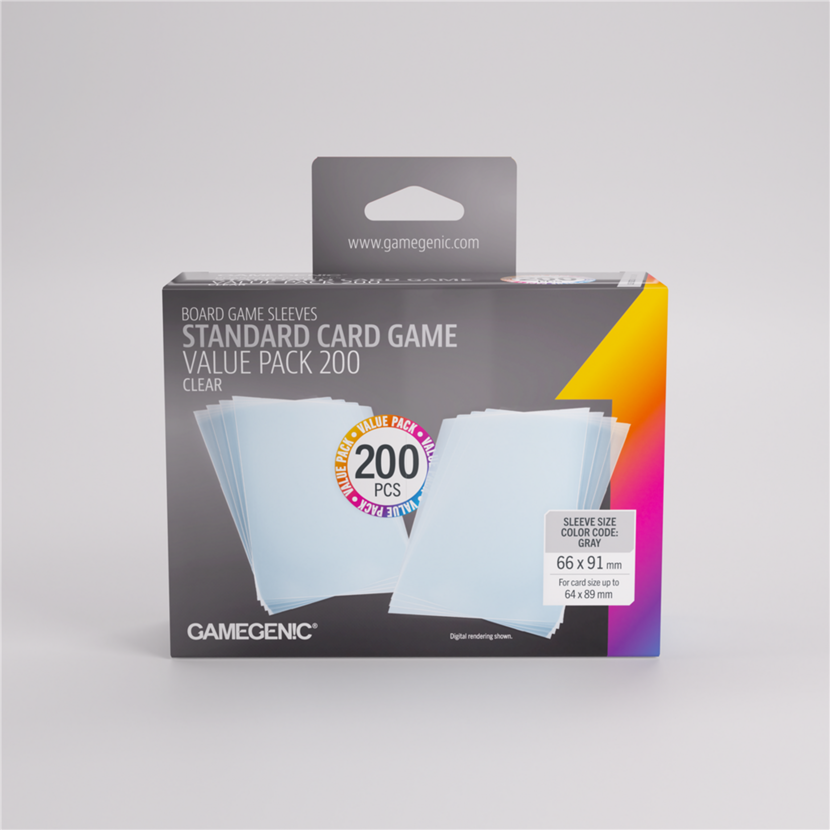 Gamegenic Standard Card Game Clear Sleeves Value Pack (200)