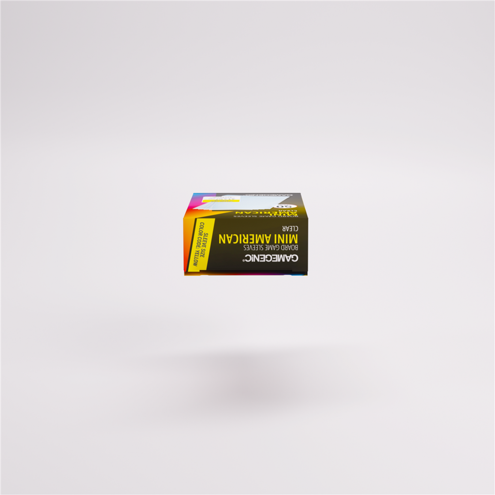 Gamegenic Mini American Clear Board Game Sleeves (50) - Yellow (44x67mm)