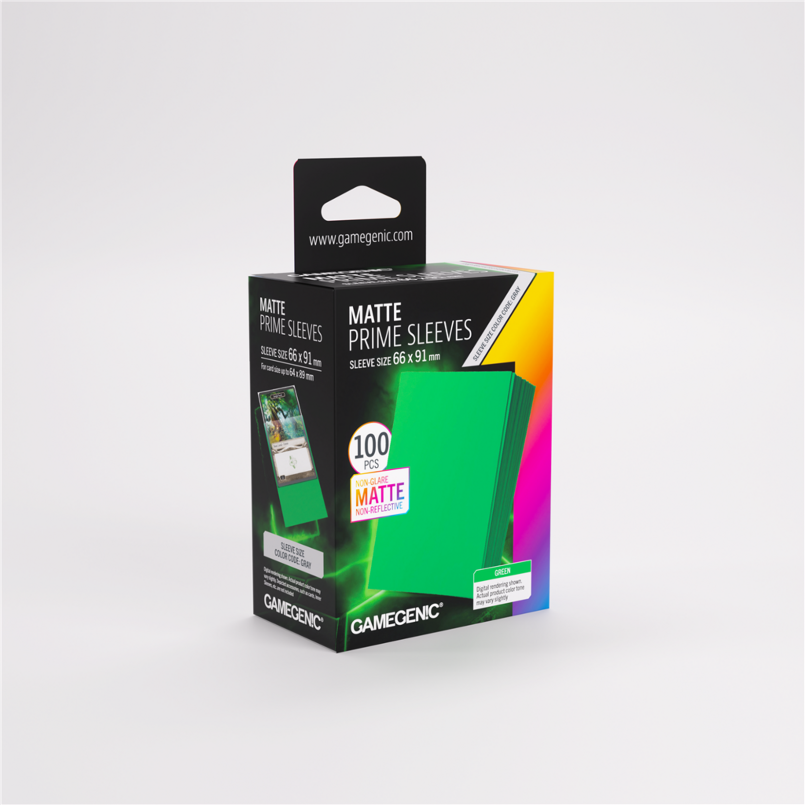 Gamegenic Gamegenic Matte Sleeves Green (100) - Standard (Gray)