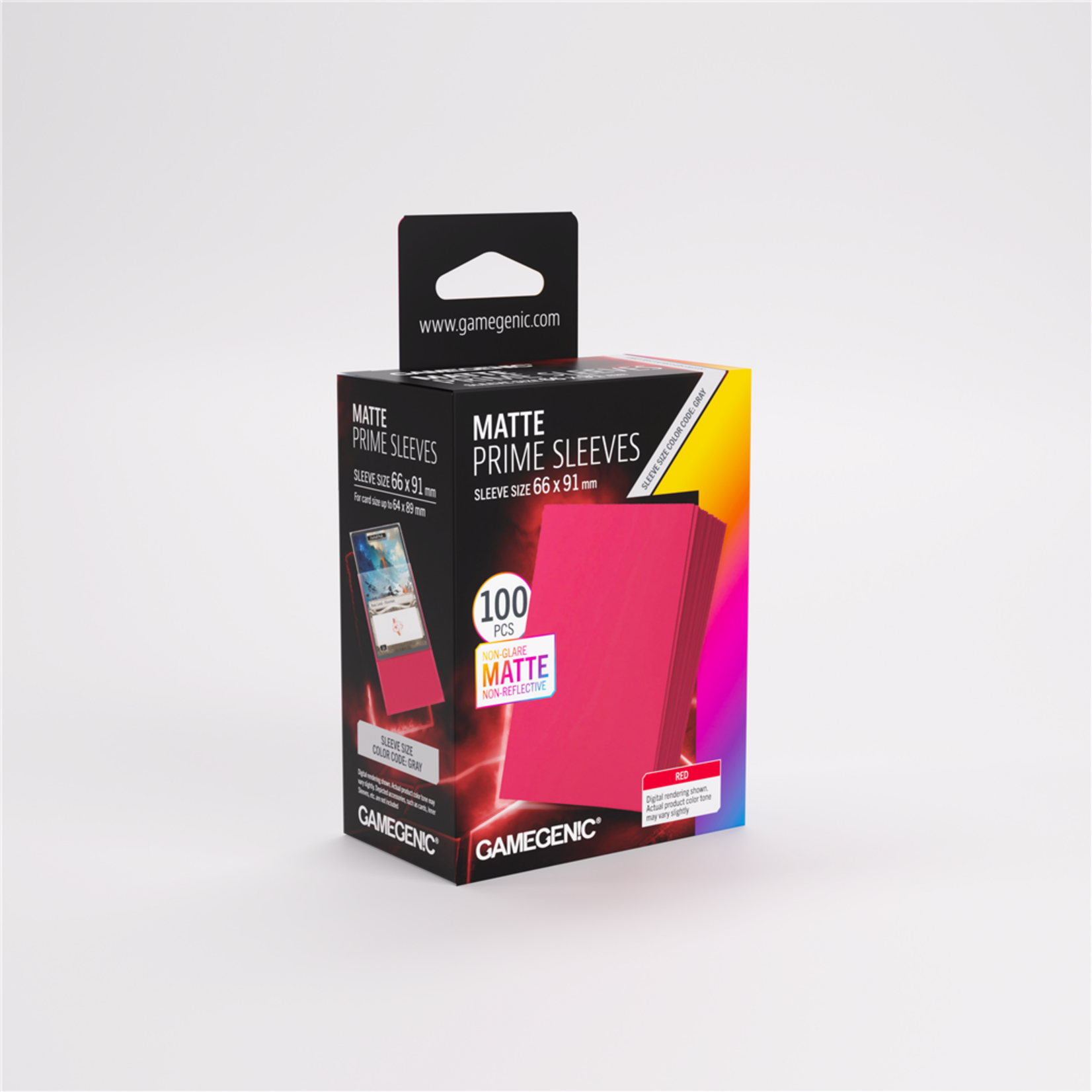 Gamegenic Gamegenic Matte Sleeves Red (100) - Standard (66 x 91 mm)