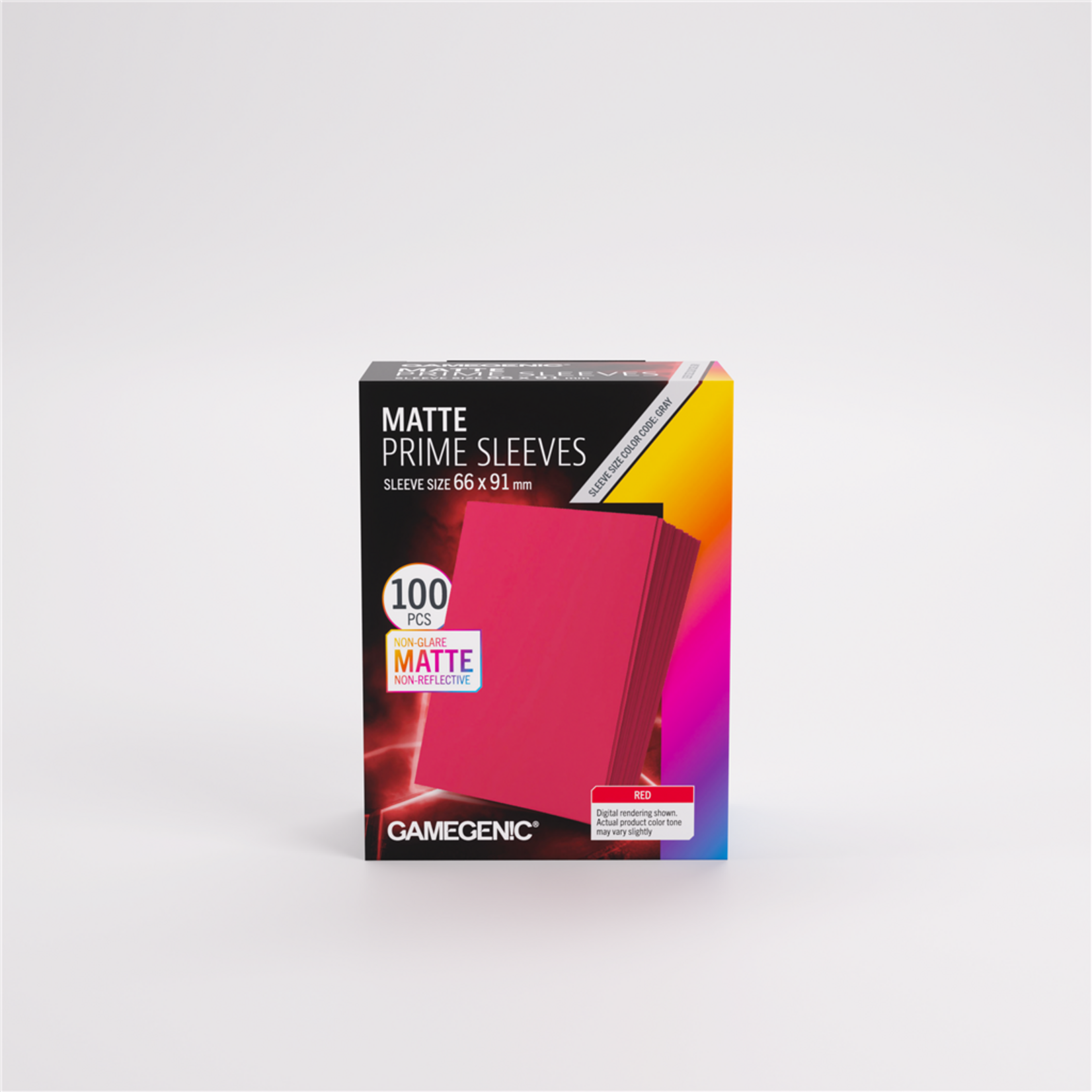 Gamegenic Gamegenic Matte Sleeves Red (100) - Standard (66 x 91 mm)