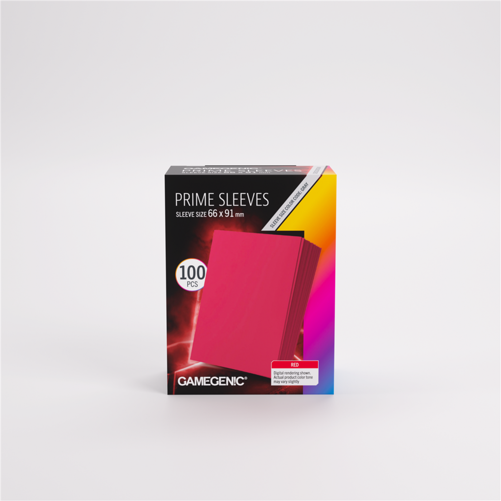 Gamegenic Gamegenic Prime Sleeves Red (100) - Standard (66 x 94 mm)