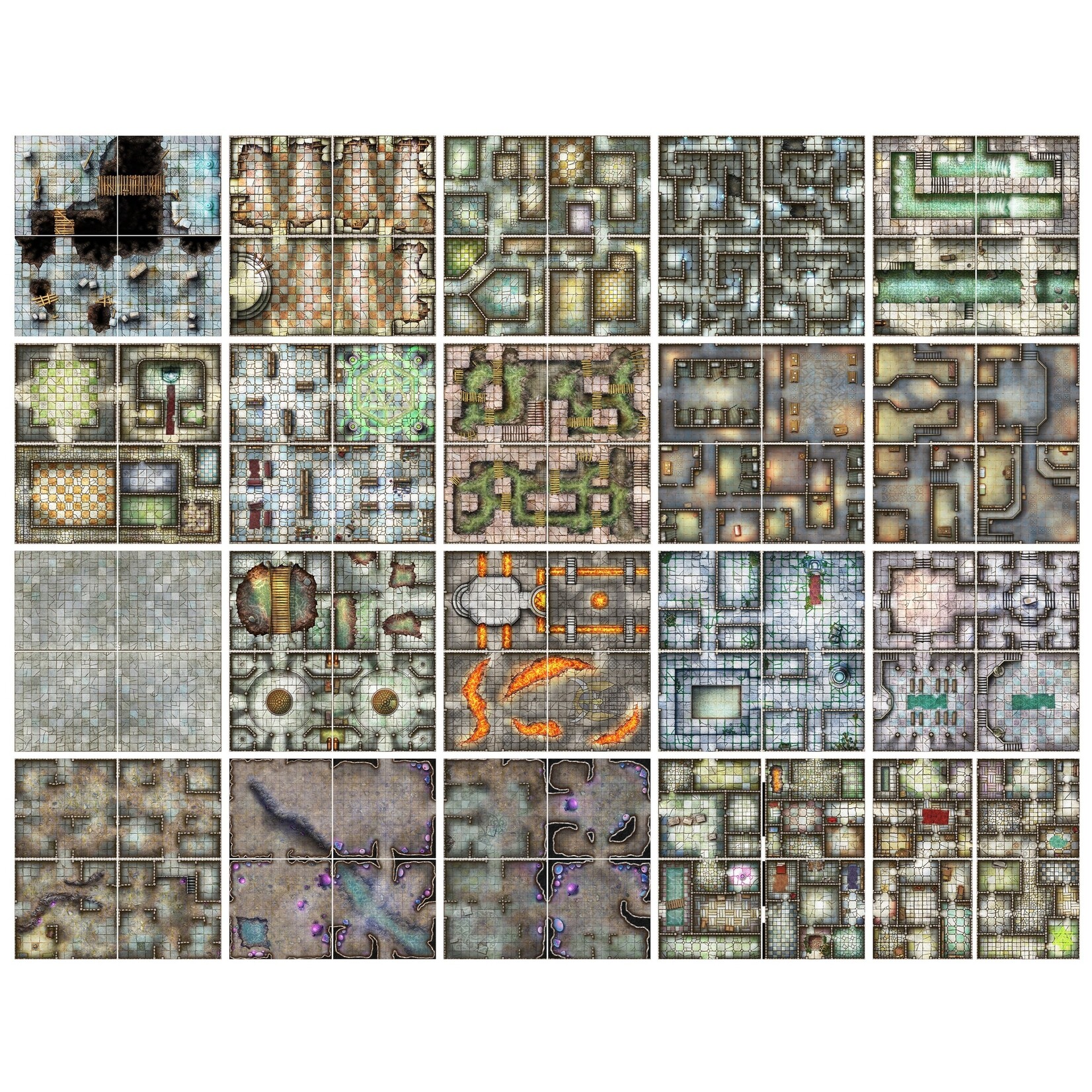 Loke Battlemats The Dungeon Reignited Book of Battle Mats Set (EN)