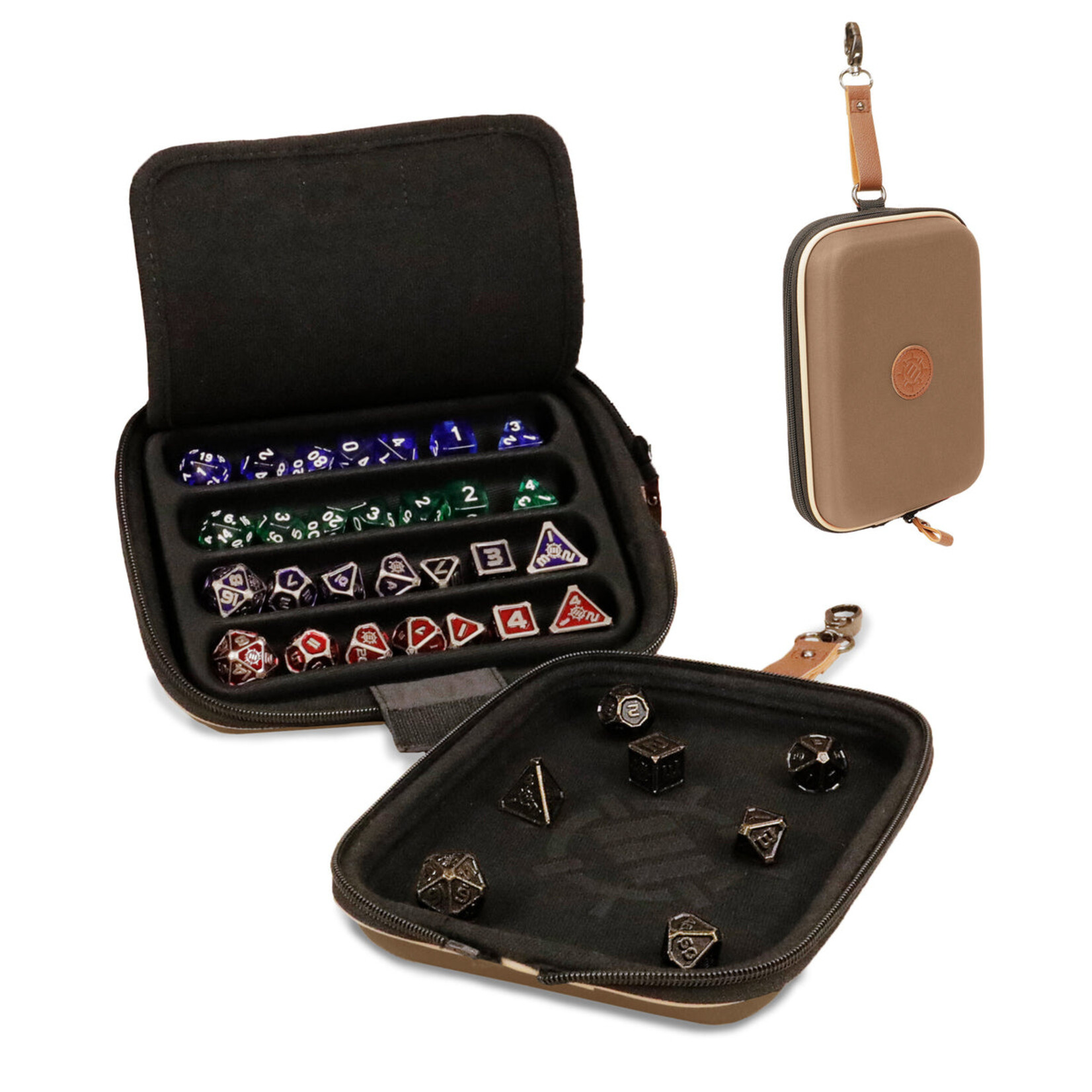 Enhance ENHANCE Dice Case and Tray (Designer Edition) - Tan