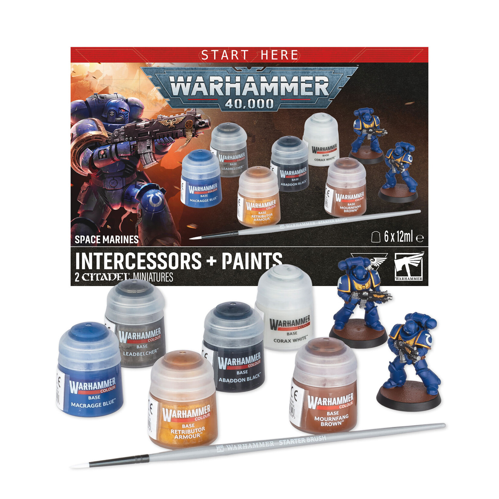 Games Workshop Space Marines Intercessors + Paints