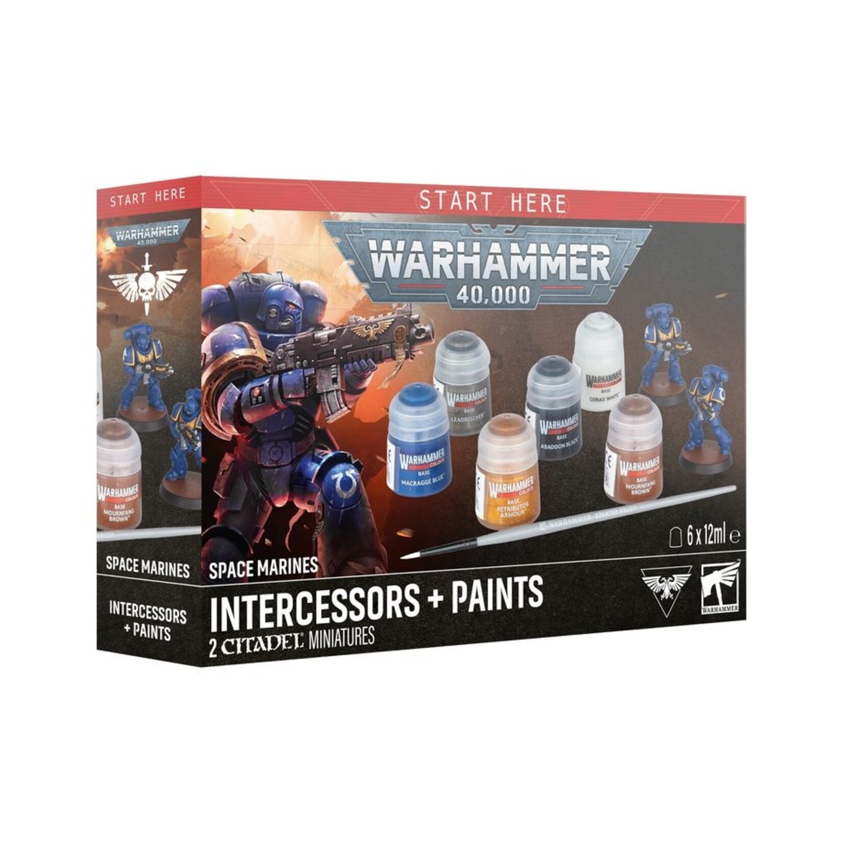 Games Workshop Space Marines Intercessors + Paints